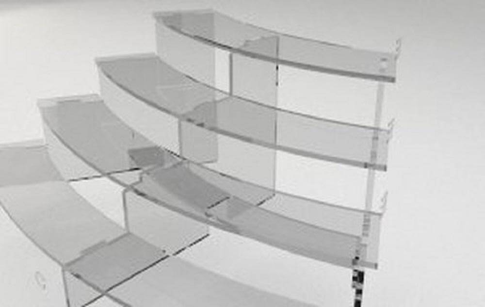 Mini Torre o Base para Cupcakes y Postres Escalera Arco de Acrilico Candy Bar Catering 4 Niveles IA