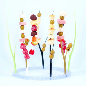 Brochetas para Botana o Postres Re-utilizable Plastico Catering ( 20 Pzas / 100 Pzas ) IA
