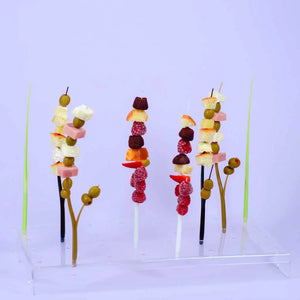 Brochetas para Botana o Postres Re-utilizable Plastico Catering ( 20 Pzas / 100 Pzas ) IA