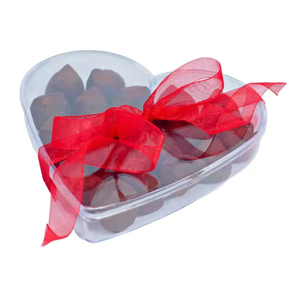 Caja Corazon Acrilico Para Postres, Regalo, Recuerdo y Decoracion 10 pzas IA