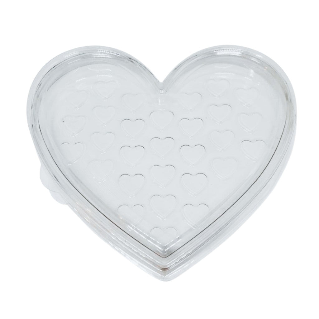 Caja Corazon Grande Plastico Flexible Para Dulces, Regalo, Recuerdo y Decoracion 1 pza IA