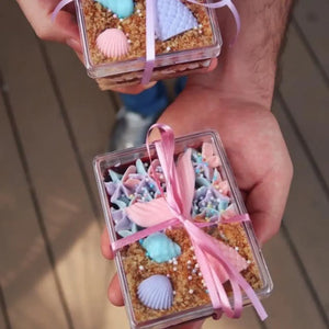 Caja Cuadrada Acrilico Para Postres, Regalo, Recuerdo y Decoracion 10 pzas IA