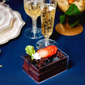 Caja Cuadrada Acrilico Para Postres, Regalo, Recuerdo y Decoracion 10 pzas IA