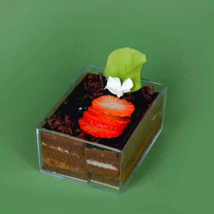 Caja Cuadrada Acrilico Para Postres, Regalo, Recuerdo y Decoracion 10 pzas IA