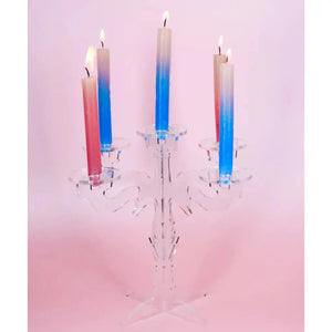 Candelabro para Velas de Acrilico Catering 5 Hoyos IA