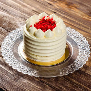 Charola Blonda Chica Para Pasteles, Canapes o Postres Re-utilizable Plastico Catering 50 pzas IA