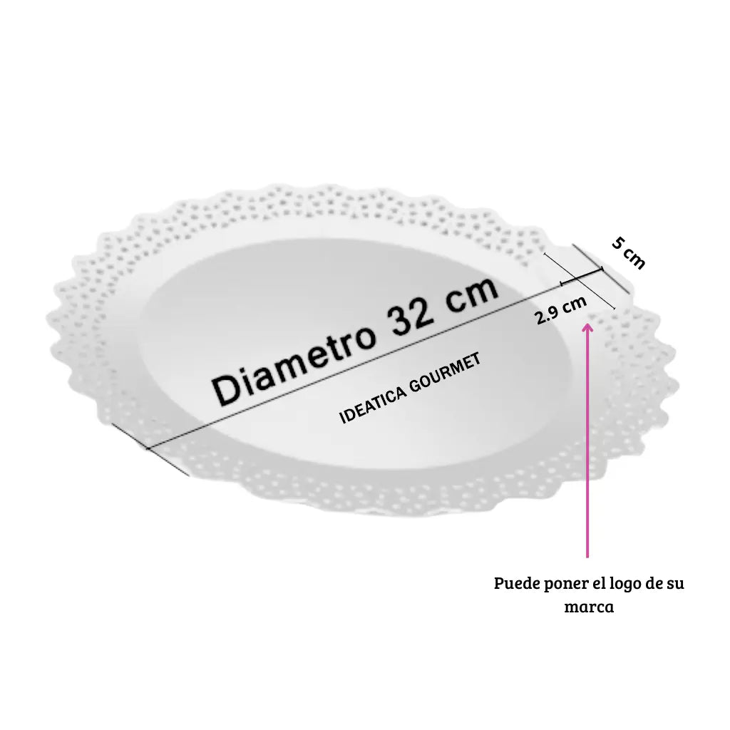 Charola Blonda Grande Para Pasteles, Canapes o Postres Re-utilizable Candy Bar Catering 50 pzas IA