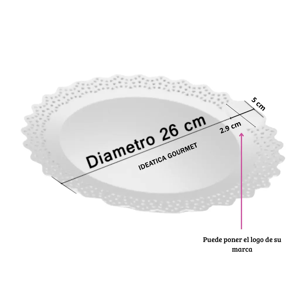 Charola Mediana Para Canapes o Postres Re-utilizable Candy Bar Catering 50 pzas IA