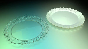 Charola Blonda Mediana Para Pasteles, Canapes o Postres Re-utilizable Plastico Catering 50 pzas IA