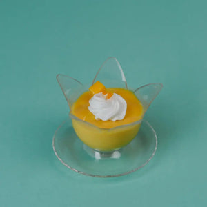 Copa Flor para Postres Chica con Base Re-utilizable Plastico Catering - 2.5 Oz / 74 ml  ( 60 Pzas / 120 Pzas ) IA