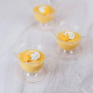Copa Flor para Postres Chica con Base Re-utilizable Plastico Catering - 2.5 Oz / 74 ml  ( 60 Pzas / 120 Pzas ) IA