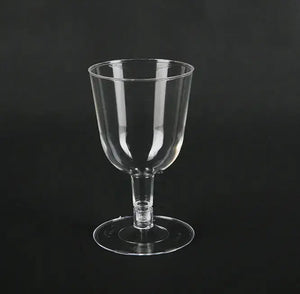 Copa Vino Corta para Postres y Bebidas Re-utilizable Plastico Catering - 5 Oz / 148 ml 60 Pzas PT
