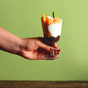 Copa Vino Corta para Postres y Bebidas Re-utilizable Plastico Catering - 5 Oz / 148 ml 60 Pzas PT