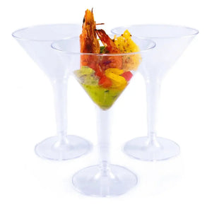 Copa para Postres o Bebidas Martini Re-utilizable Plastico Catering - 5.5 Oz / 163 ml ( 12 Pzas / 60 Pzas ) IA