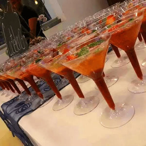 Copa para Postres o Bebidas Martini Re-utilizable Plastico Catering - 5.5 Oz / 163 ml ( 12 Pzas / 60 Pzas ) IA