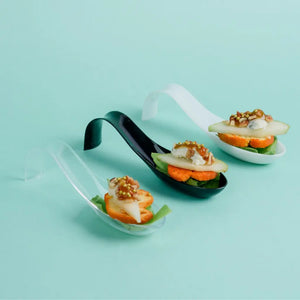 Cuchara Arco para Postres o Comida Molecular Re-utilizable Plastico Catering ( 20 Pzas / 100 Pzas ) IA