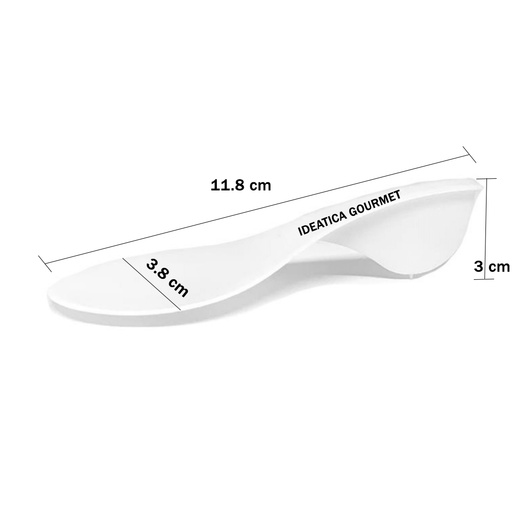 Cuchara Plana para Postres o Comida Molecular Re-utilizable Candy Bar Catering 100 pzas IA