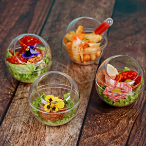 Esfera Gourmet para Postres Re-utilizable Plastico Catering - 4 Oz / 118 ml ( 15 Pzas / 105 Pzas ) IA