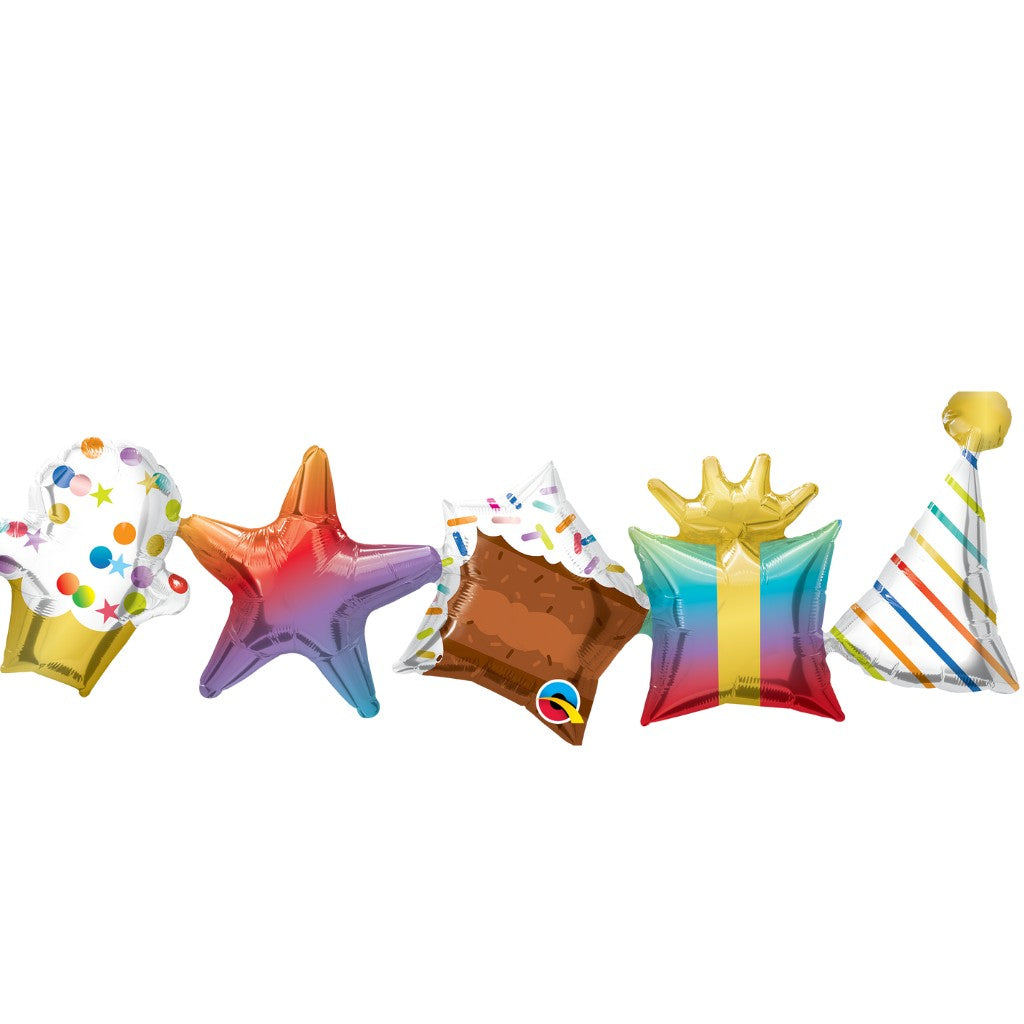 Globo Metálico Guirnalda de Cumpleaños Grande para Fiestas y Cumpleaños 41 / 104 cm 1 pza Ideática Gourmet