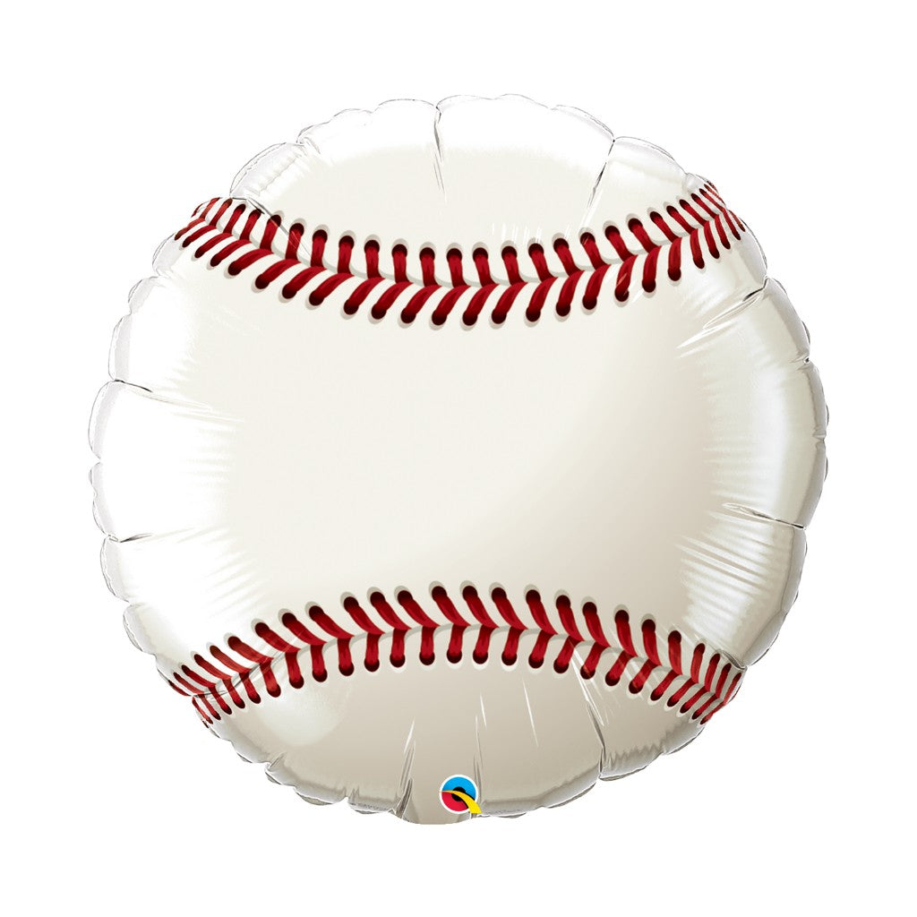 Globo Metalico de Balón de Baseball Grande para Fiestas y Cumpleaños 36 / 92 cm 1 pza QUALATEX