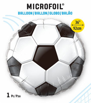 Globo Metálico de Balón de Fútbol Grande para Fiestas y Cumpleaños 36 / 92 cm 1 pza Ideática Gourmet