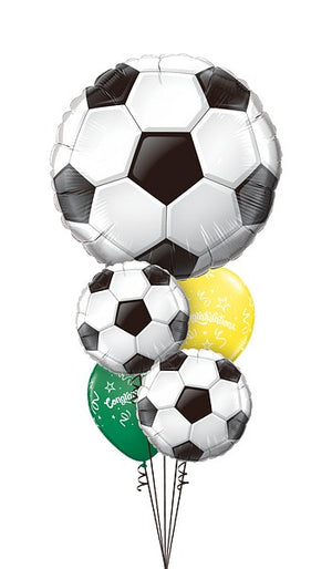 Globo Metálico de Balón de Fútbol Grande para Fiestas y Cumpleaños 36 / 92 cm 1 pza Ideática Gourmet