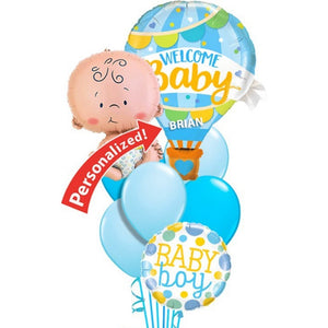 Globo Metálico de Bebe Pañal Grande para Fiestas y Baby Showers 24/ 61 cm 1 pza Ideática Gourmet