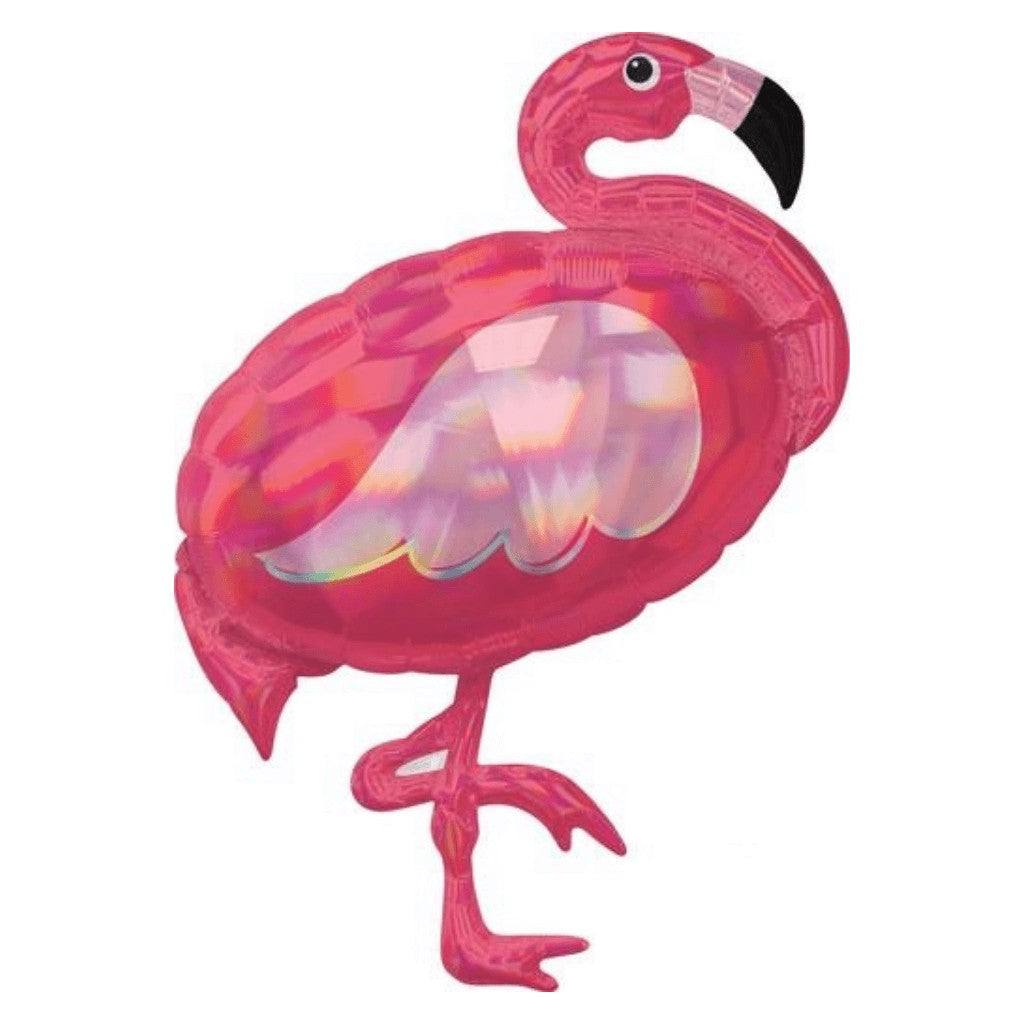 Globo Metálico de Flamingo Brillante Grande para Fiestas y Cumpleaños 33/ 84 cm 1 pza Ideática Gourmet