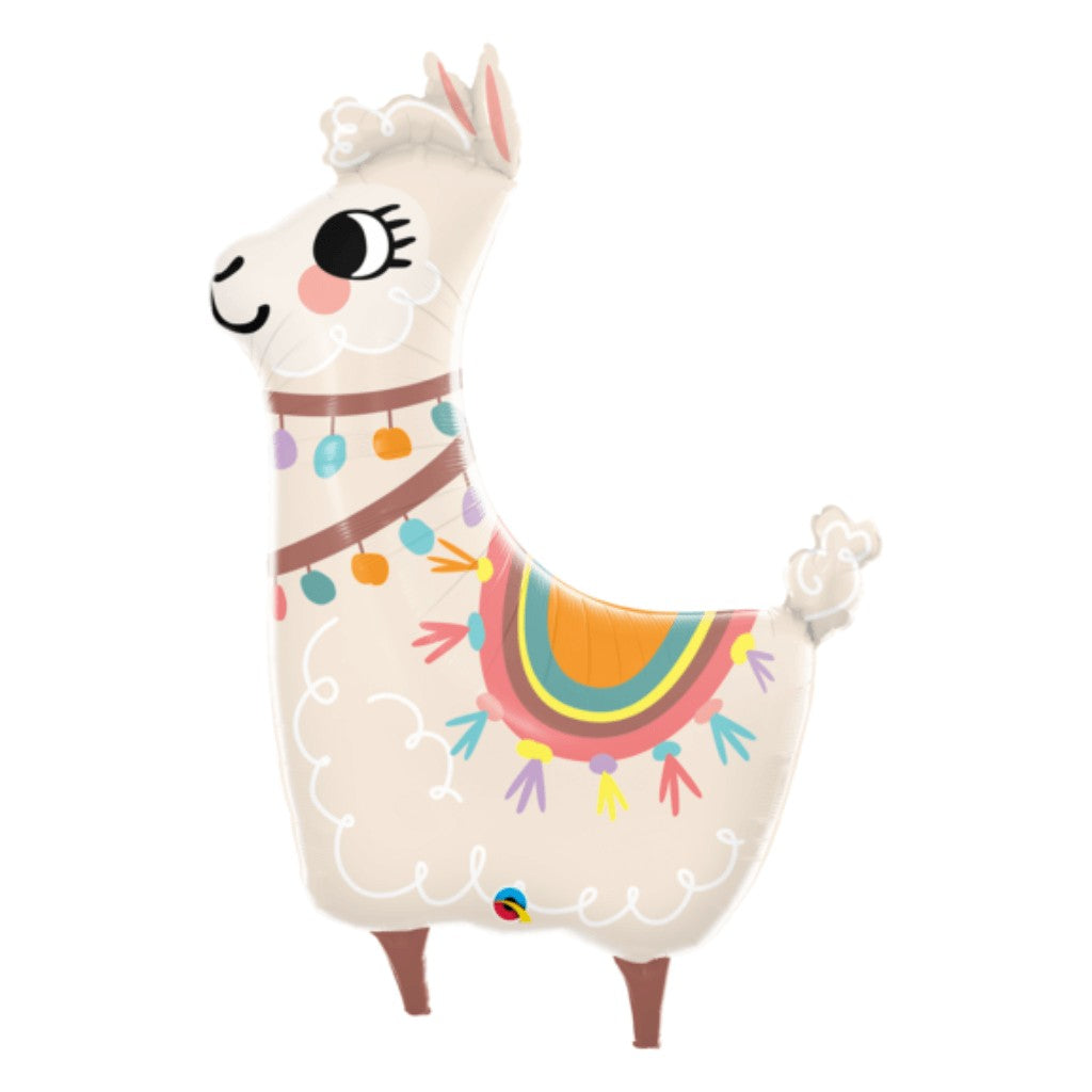 Globo Metálico de Llama Adorable Grande para Fiestas y Cumpleaños 45 / 114 cm 1 pza Ideática Gourmet