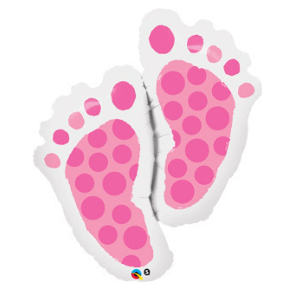 Globo Metálico de Pie Bebe Niña Rosa Grande para Fiestas y Baby Showers 35/ 89 cm 1 pza Ideática Gourmet