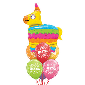 Globo Metalico de Piñata Burrito Arcoiris Grande para Fiestas y Cumpleaños 34 / 86 cm 1 pza QUALATEX
