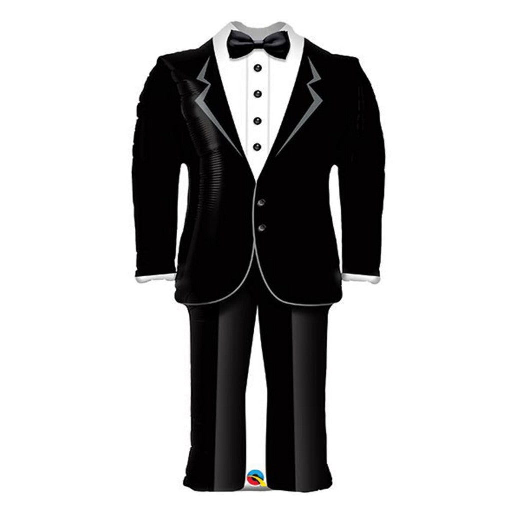 Globo Metálico de Traje Smoking Bodas Novio Grande para Fiestas y Aniversarios 39 / 201 cm 1 pza Ideática Gourmet