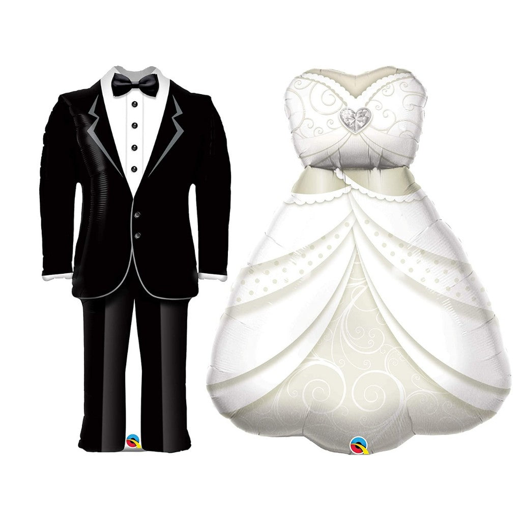 Globo Metálico de Traje Smoking Bodas Novio Grande para Fiestas y Aniversarios 39 / 201 cm 1 pza Ideática Gourmet