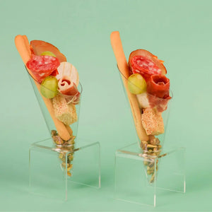 Juego de Porta-Conos Postres Individuales de Acrilico Catering 6 pzas IA