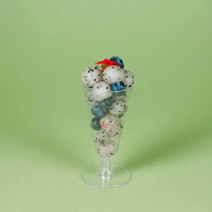 Mini Copa para Postres Flauta Re-utilizable Plastico Catering - 2.5 Oz / 74 ml ( 20 Pzas / 100 Pzas ) IA