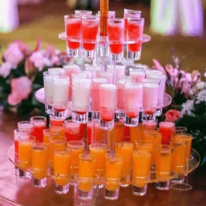 Mini Torre o Base para Caballitos Postre de Acrilico Catering 3 Niveles 56 Hoyos IA