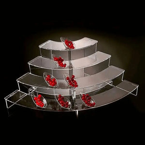 Mini Torre o Base para Cupcakes y Postres Escalera Arco de Acrilico Catering 4 Niveles IA