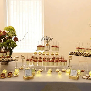 Mini Torre o Base para Cupcakes y Postres Escalera Arco de Acrilico Catering 4 Niveles IA