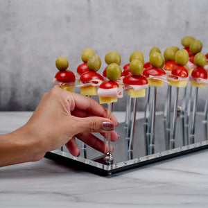 Palillo o Pincho Prisma para Botana o Postres Re-utilizable Plastico Catering 100 pzas IA