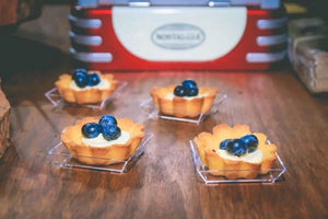 Platito Canapes o Postres Cuadrado Re-utilizable Plastico Catering -  ( 20 Pzas / 100 Pzas ) IA