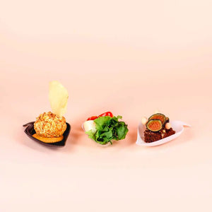 Platito Canapes o Postres Hoja Re-utilizable Plastico Catering -  ( 20 Pzas / 100 Pzas ) IA