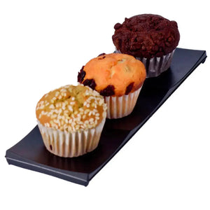 Platito Canapes para Postres Triple Re-utilizable Plastico Catering -  ( 20 Pzas / 100 Pzas ) IA