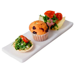 Platito Canapes para Postres Triple Re-utilizable Plastico Catering -  ( 20 Pzas / 100 Pzas ) IA