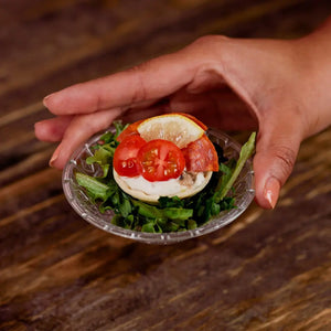 Platito Dulcerito para Canapes o Postres Re-utilizable Plastico Catering 120 pzas IA
