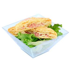 Plato Ensaladera Piramide para Postres Comida o Botana Re-utilizable Plastico Catering - 14 Oz / 414 ml ( 20 Pzas / 100 Pzas ) IA