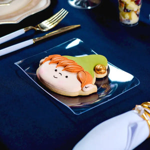 Plato Pastelero para Postres Rectangular Re-utilizable Plastico Catering  -  ( 20 Pzas / 100 Pzas ) IA