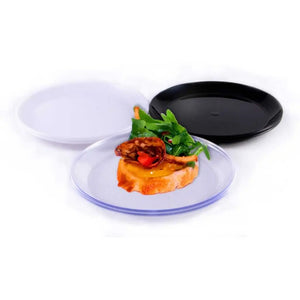 Plato Pastelero para Postres Redondo Re-utilizable Plastico Catering  ( 20 Pzas / 100 Pzas ) IA
