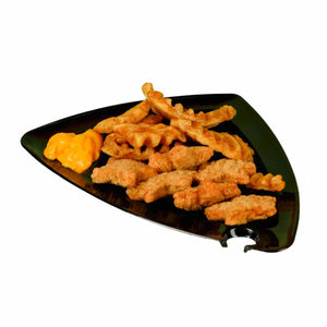 Plato Triangulo para Comida Postres o Botana Re-utilizable Plastico Catering - ( 10 Pzas / 50 Pzas ) IA