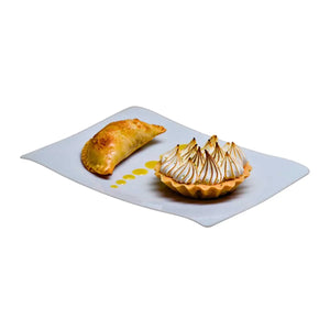 Plato Trinche para Comida o Postres Rectangular Re-utilizable Plastico Catering  - ( 10 Pzas / 50 Pzas ) IA