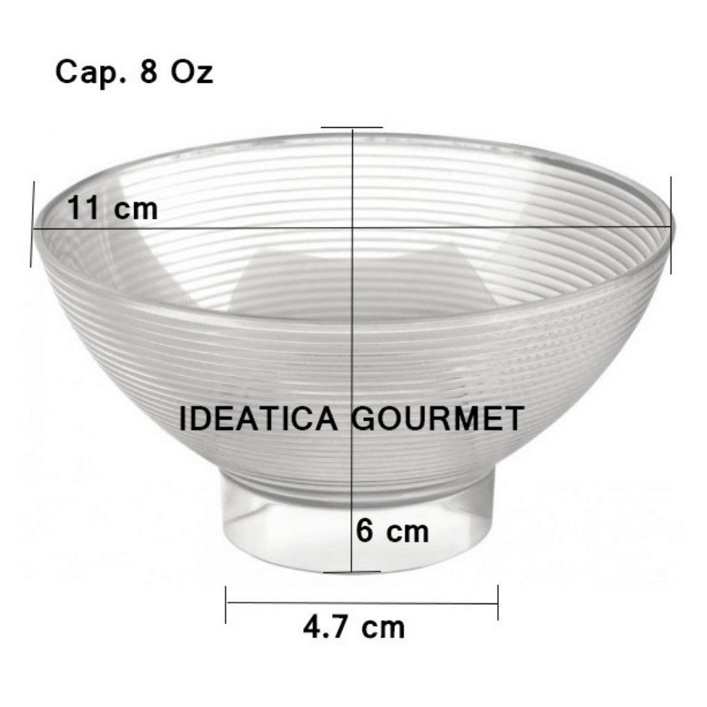 Plato para Postres Cuenco Grande Re-utilizable Candy Bar Catering 8 Oz IA